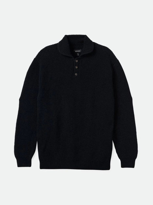 Not Your Dad's Fisherman Sweater - Black JUMPER BRIXTON 