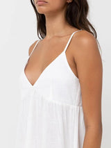 Classic Tiered Mini Dress - White DRESSES RHYTHM 
