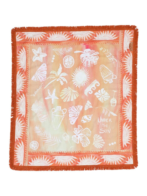 Sol Picnic Rug - Tangerine PICNIC BLANKETS WANDERING FOLK 