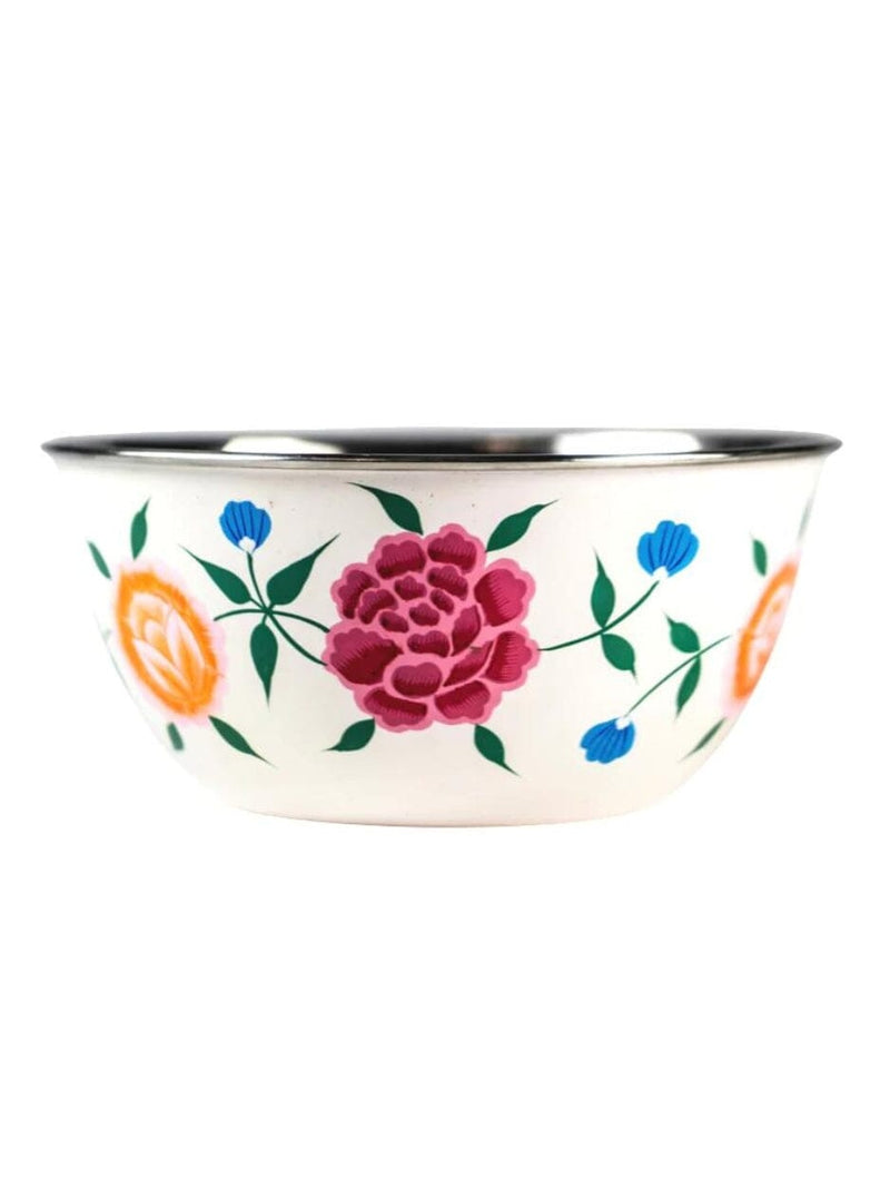 Salad Bowl Fleur - Pearl BOWLS PICNIC FOLK 