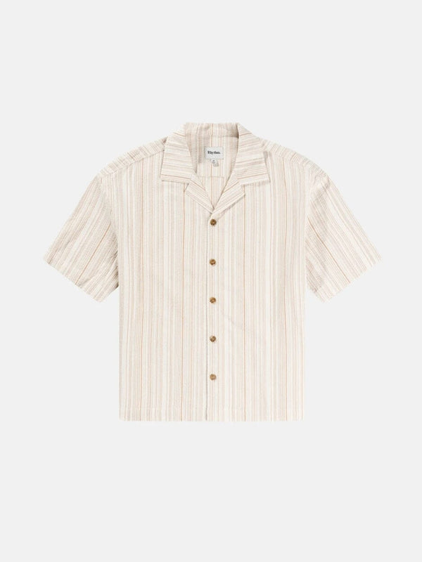 Benny Relaxed Stripe Ss Shirt - Cream BUTTON UP RHYTHM 