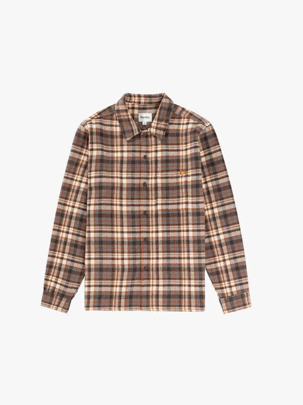 Albert Check LS Shirt - Almond JUMPER RHYTHM 