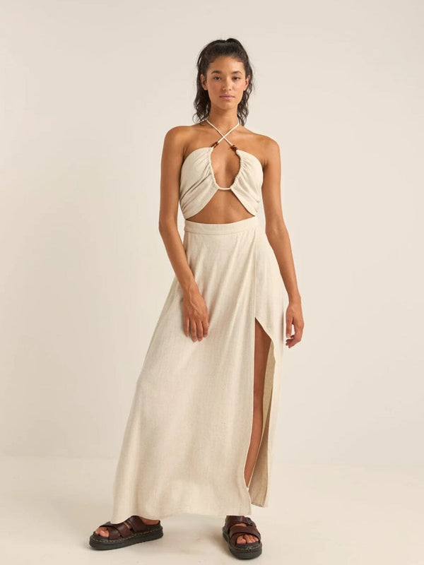 Santana Cut Out Maxi Dress - Oat MAXI DRESSES RHYTHM 