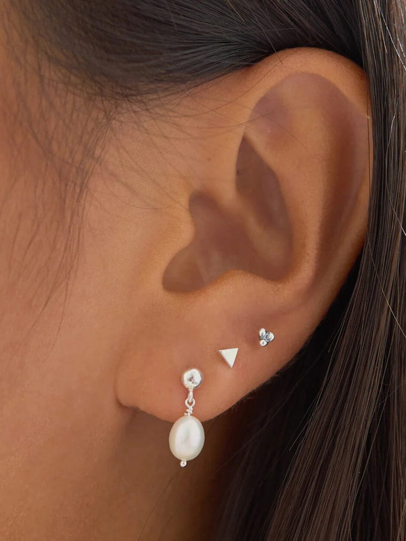 Pearl Drop Studs - Silver EARRINGS MIDSUMMER STAR 