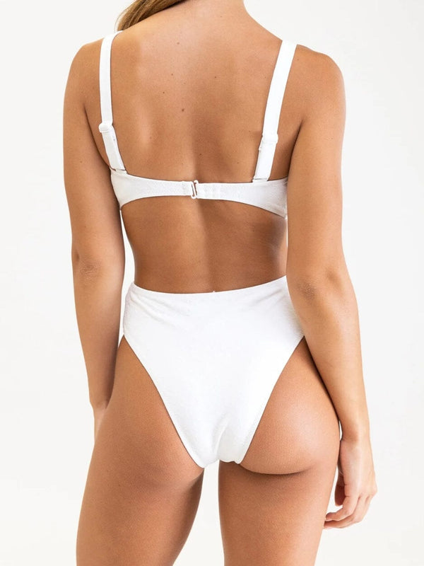 Isabella Hi Hip Pant - White BOTTOMS RHYTHM 