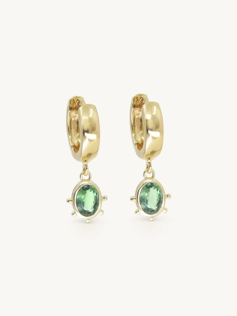 Gia Apatite Gold Huggies EARRINGS TONIMAY 