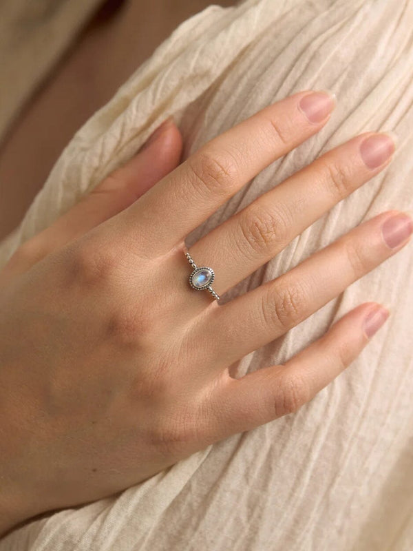 Majestic Moonstone Ring - Silver RINGS MIDSUMMER STAR 