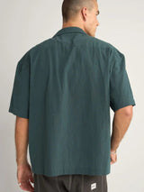 Relaxed Texture Ss Shirt - Teal BUTTON UP RHYTHM 