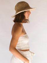 Polly Short Brim Hat - Natural BUCKET HAT HOBO AND HATCH 