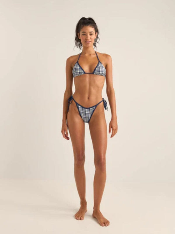 London Check Slide Tri Top - Navy SWIM TOP RHYTHM 