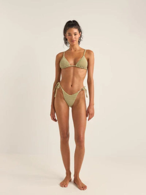 Cove Stripe Slide Tri Top - Olive SWIM TOP RHYTHM 