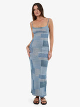 Shades Of Indigo Mesh Dress - Blue MAXI DRESSES THRILLS 