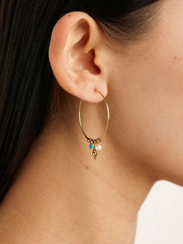 Oceania Gold Hoops EARRINGS MIDSUMMER STAR 
