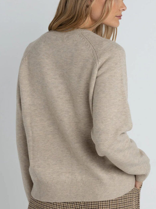 Sanctuary Crew Neck Knit Jumper - Taupe JUMPER RHYTHM 