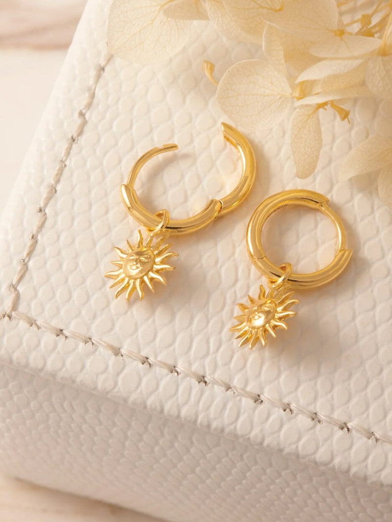 Sunbeam Gold Huggies EARRINGS MIDSUMMER STAR 