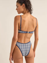 London Check Crop Top - Navy SWIM TOP RHYTHM 