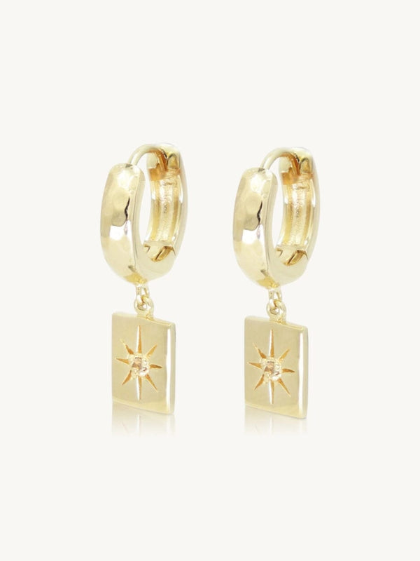 Starry Night Gold Huggies EARRINGS TONIMAY 