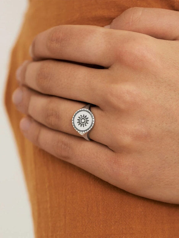 Solstice Signet Ring - Silver RINGS MIDSUMMER STAR 