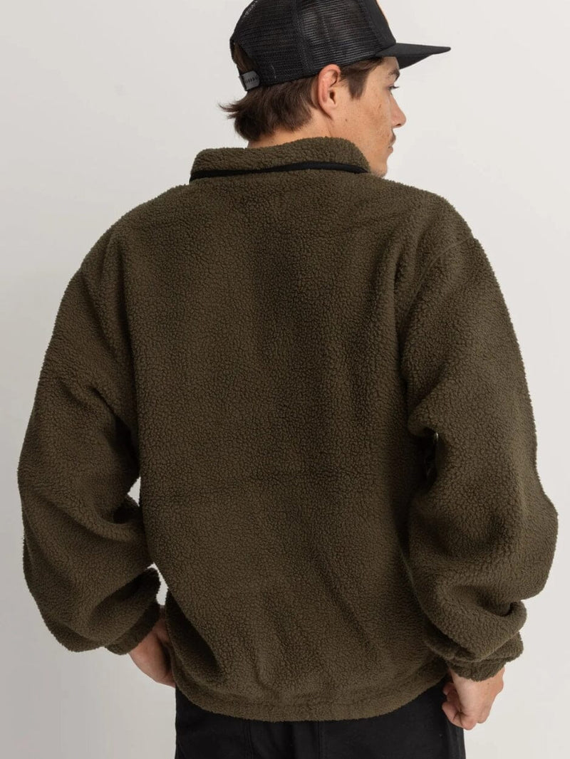 Sherpa Pullover - Olive JACKETS RHYTHM 
