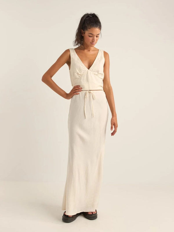 Bias Cut Maxi Skirt - Cream SKIRTS RHYTHM 