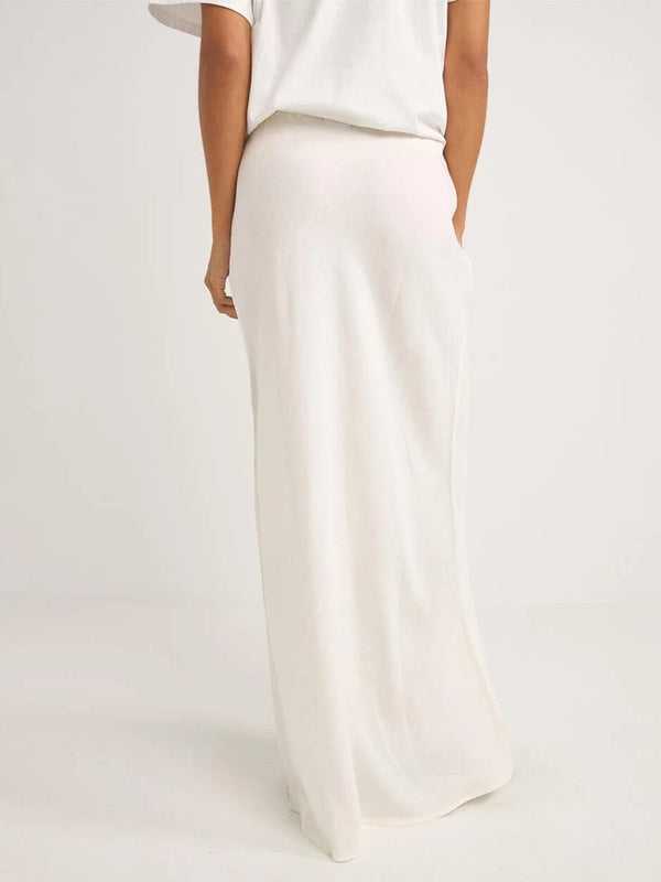 Bias Cut Maxi Skirt - White SKIRTS RHYTHM 