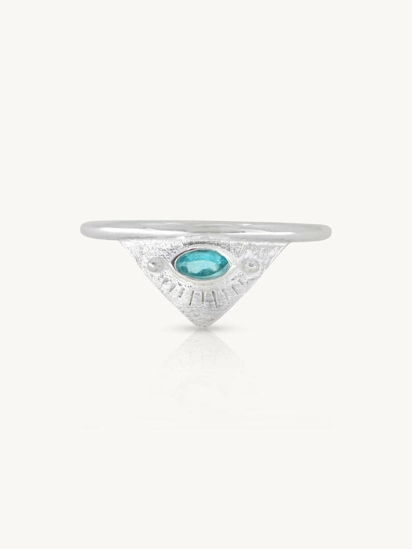 Solaris Apatite Silver Ring RINGS TONIMAY 