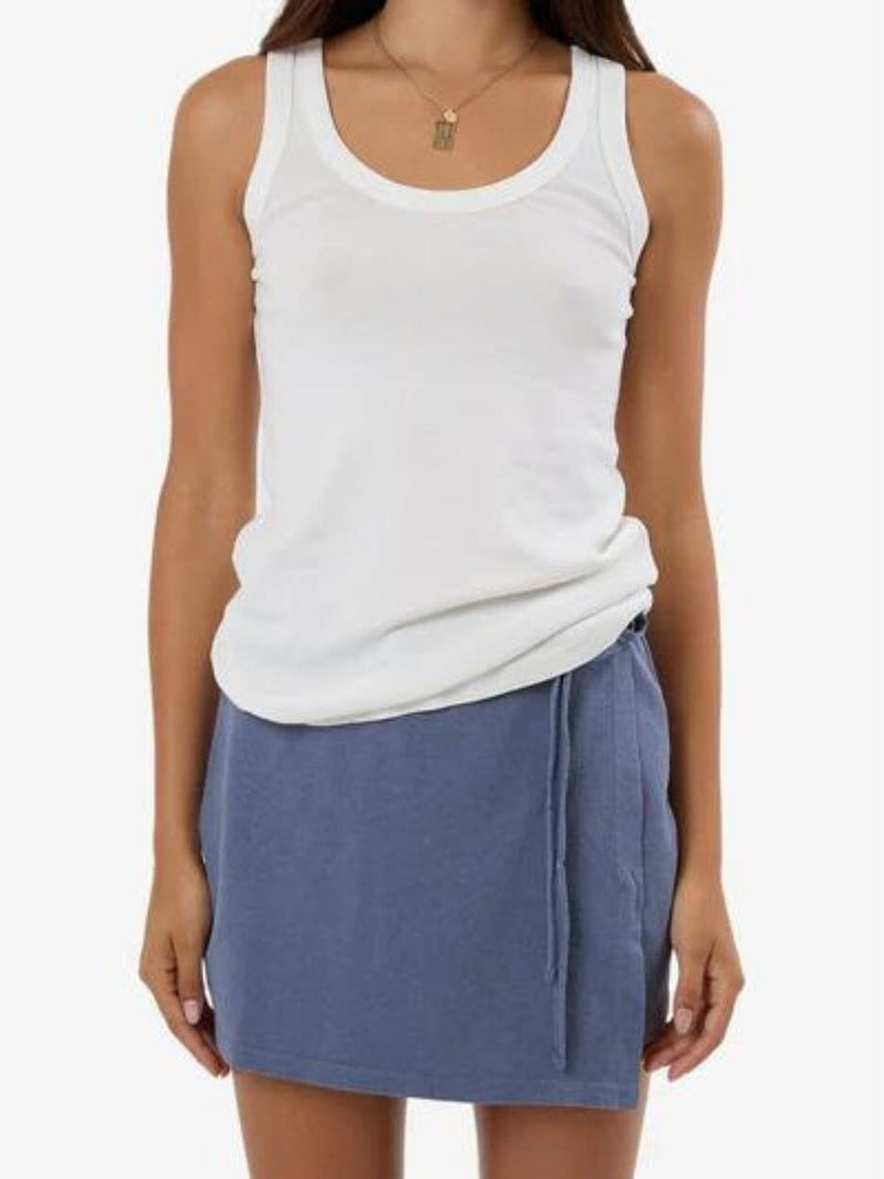 Hemp Wrap Mini Skirt - Folkstone Grey SKIRTS THRILLS 