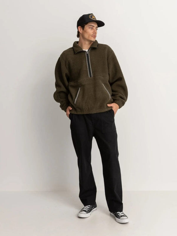 Sherpa Pullover - Olive JACKETS RHYTHM 