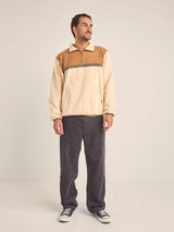 Alder Half Zip Pull Over - Latte JUMPER RHYTHM 