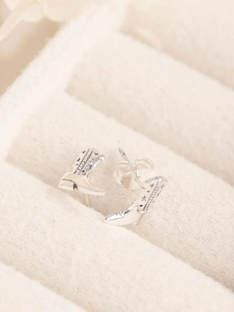 Cowgirl Boots Studs - Silver EARRINGS MIDSUMMER STAR 