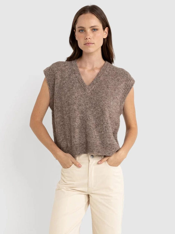 Quinn Knit Vest - Oatmeal VEST RHYTHM 