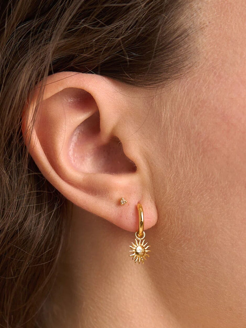 Sunbeam Gold Huggies EARRINGS MIDSUMMER STAR 