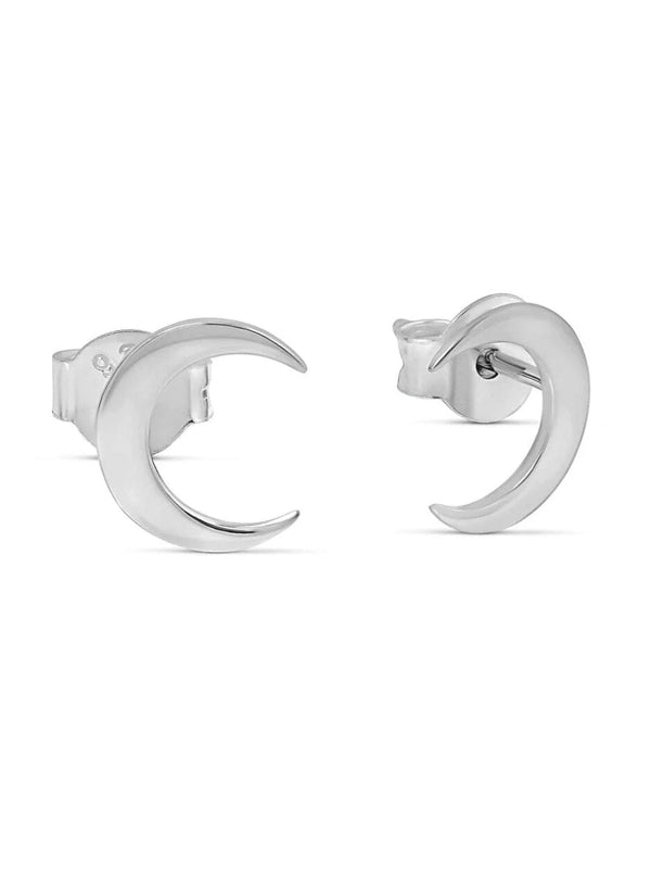 Moon Crescent Studs - Silver EARRINGS MIDSUMMER STAR 