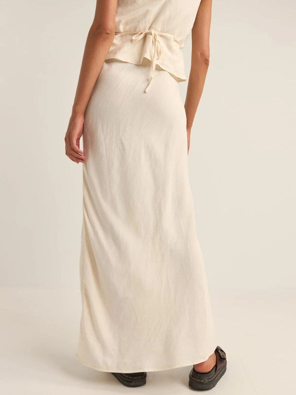 Bias Cut Maxi Skirt - Cream SKIRTS RHYTHM 