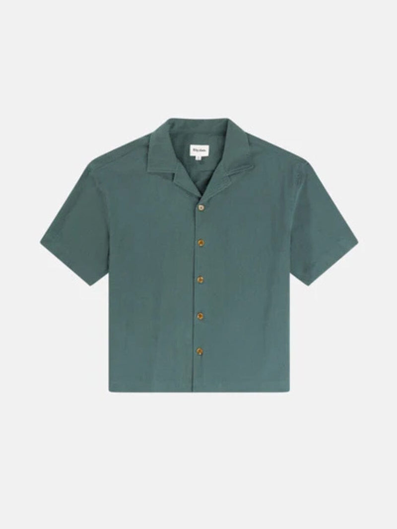 Relaxed Texture Ss Shirt - Teal BUTTON UP RHYTHM 