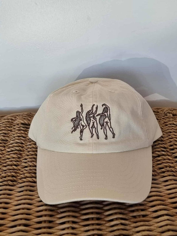 Unisex Recycled Cotton Embroidered Adjustable Cap - Cream CAPS PEOPLE4OCEAN 