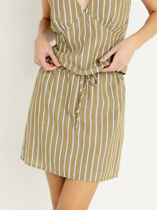 Lenny Drawcord Skirt - Olive SKIRTS RHYTHM 