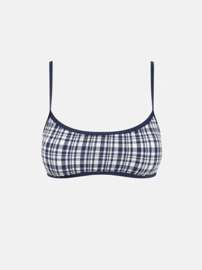 London Check Crop Top - Navy SWIM TOP RHYTHM 