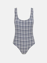 London Check Scoop Neck One Piece - Navy ONE PIECE RHYTHM 