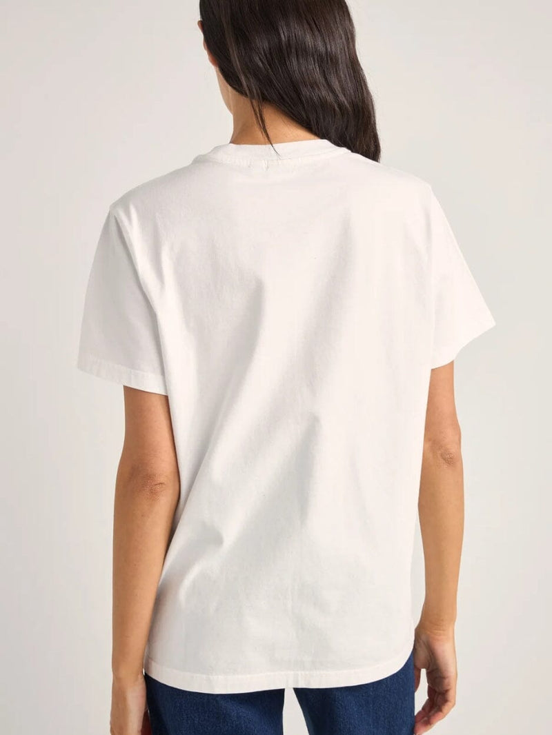 Vino Boyfriend Tee - White T-SHIRT RHYTHM 