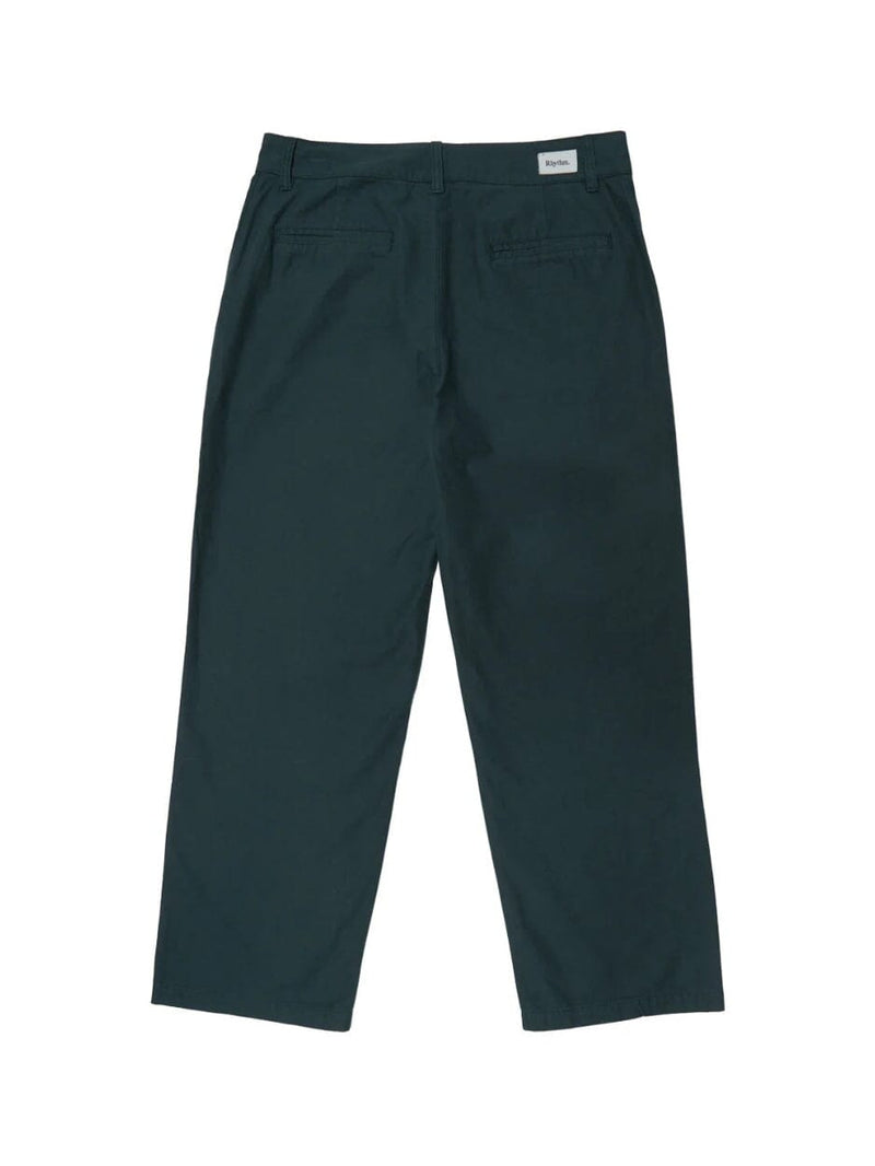 Essential Twill Trouser - Dark Green PANTS RHYTHM 