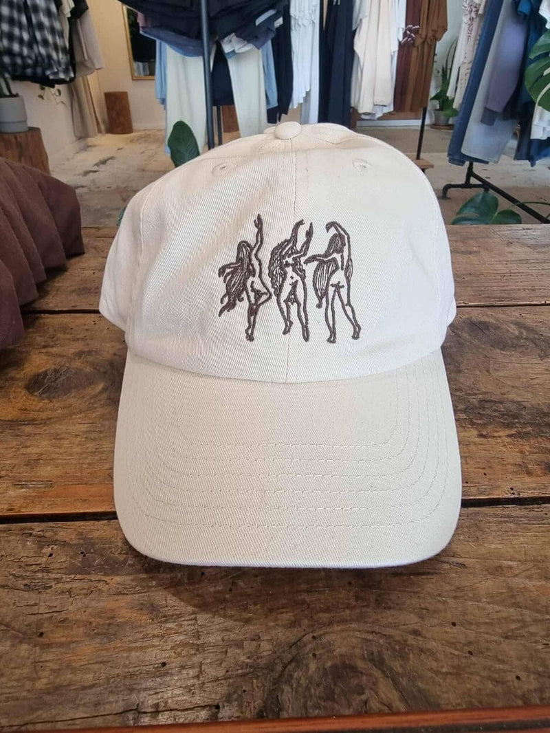 Unisex Recycled Cotton Embroidered Adjustable Cap - Cream CAPS PEOPLE4OCEAN 
