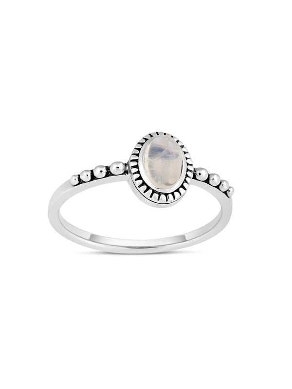 Majestic Moonstone Ring - Silver RINGS MIDSUMMER STAR 