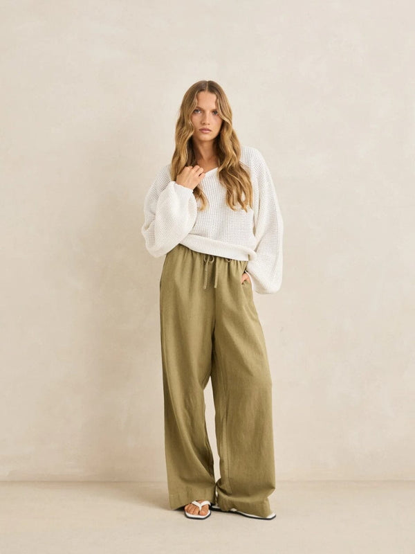Classic Drawstring Pant - Olive PANTS RHYTHM 