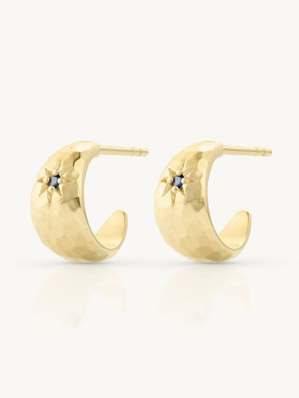 Mia Baby Sapphire Gold Hoops EARRINGS TONIMAY 