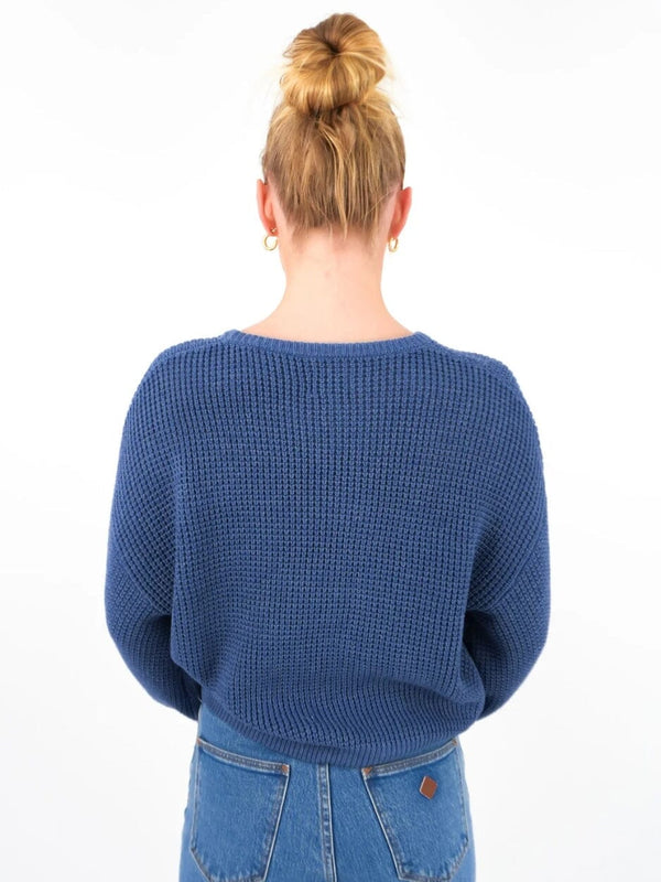 Classic Knit Jumper - Steel Blue JUMPER RHYTHM 
