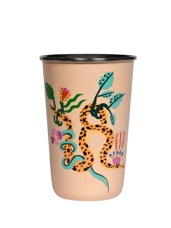 Large Tumbler // Snakes - Apricot CUPS | MUGS PICNIC FOLK 