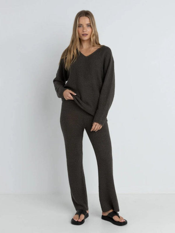 Adele Knit Pant - Graphite PANTS RHYTHM 