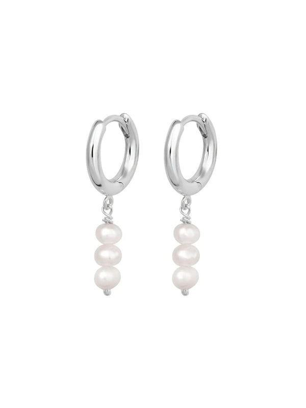 Triple Drop Pearl Huggies EARRINGS MIDSUMMER STAR 