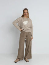 Sanctuary Crew Neck Knit Jumper - Taupe JUMPER RHYTHM 